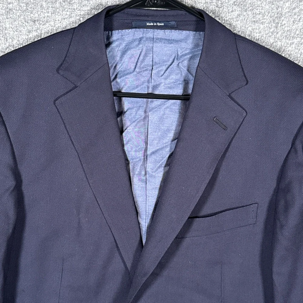 Ermenegildo Zegna High Performance Cool Effect Blazer Mens 42R Navy Hopsack Wool